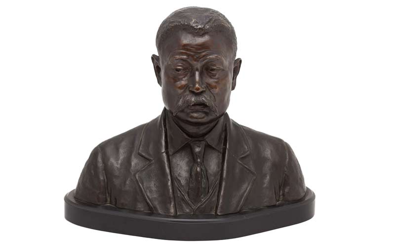 Bronze bust of Yasushi Yamazaki, circa 20th century. Alfred Iwasaki collection, NNM 2016.22.1.1.1.
