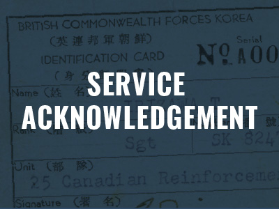 Service Acknowledgement